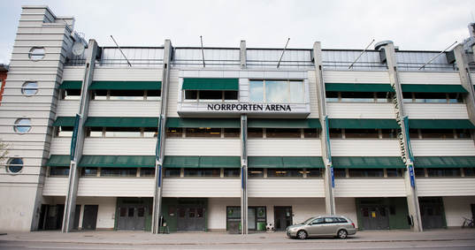 Norrporten Arena innan fotbollsmatchen i Allsvenskan mellan