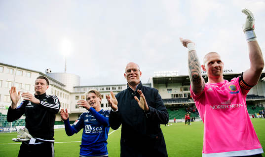 Sundsvalls Erik Granat, tränare Joel Cedergren, målvakt