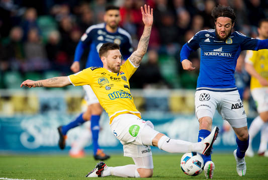 Falkenbergs Tibor Joza och Sundsvalls Robbin Sellin
