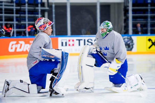 Målvakt Viktor Fasth och målvakt Jacob Markström