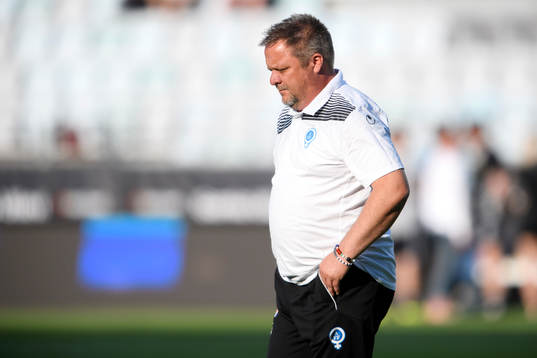 Åtvidabergs tränare Roar Hansen innan fotbollsmatchen i