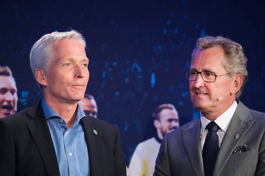 Sveriges förbundskapten Erik Hamrén och Svenska