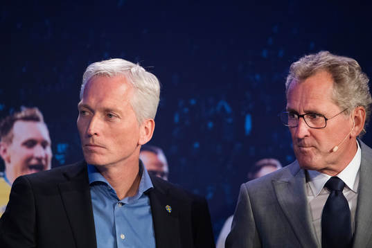 Sveriges förbundskapten Erik Hamrén och Svenska