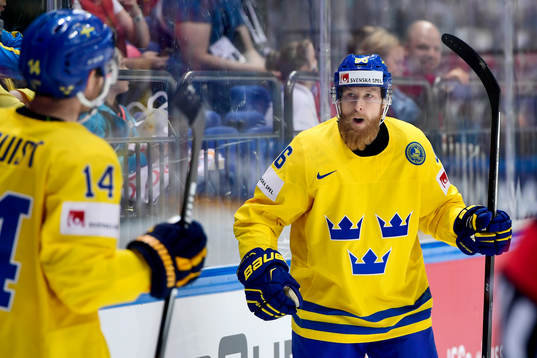 Sveriges Linus Klasen jublar