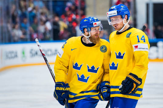 Sveriges Linus Klasen och Gustav Nyquist