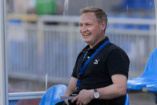 Halmstads klubbchef Fredrik Andersson före fotbollsmatchen