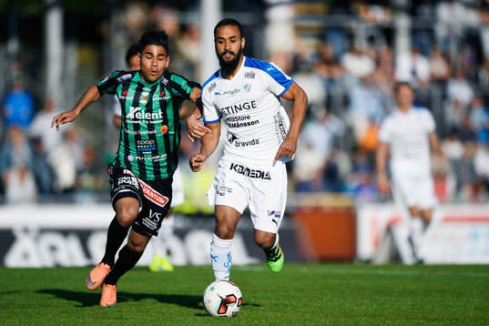 Varbergs Hosam Aiesh mot Halmstads Junes Barny