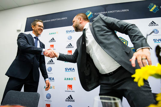 s tränare Rikard Norling  och sportchef Björn Wesström