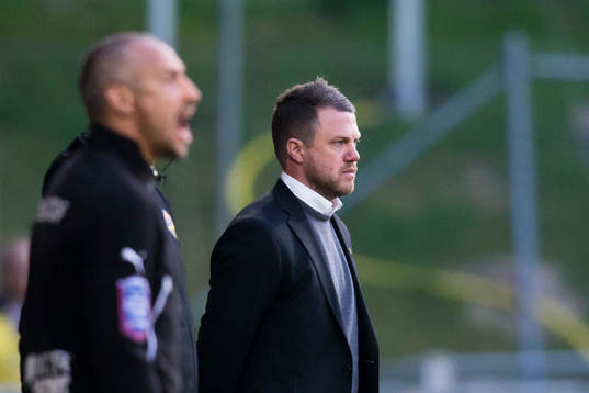 Helsingborgs manager Henrik Larsson och Jönköpings