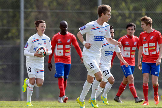 Helsingborgs Alex Timossi Andersson jublar fete 1-2