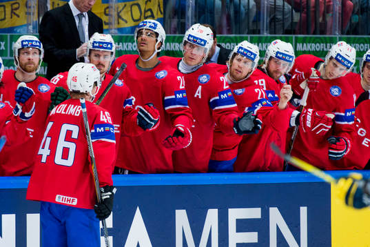 Norges spelare jublar