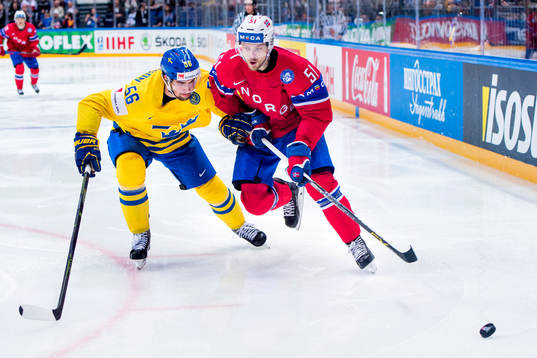 Sveriges Erik Gustafsson och Norges Mats Rosseli Olsen