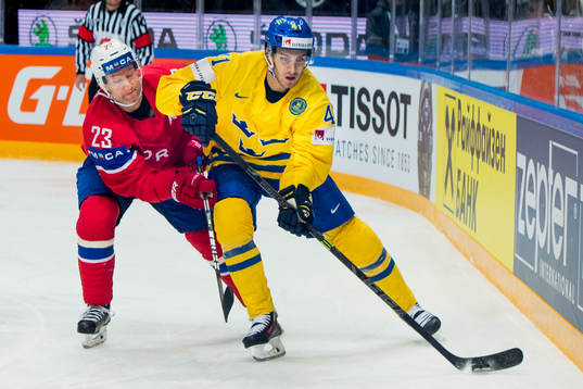Norges Mats Trygg och Sveriges Alexander Wennberg