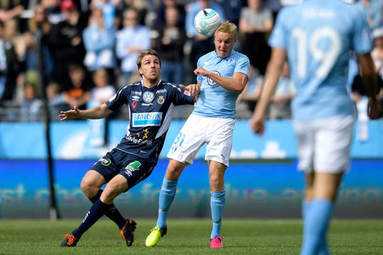 4 Gefles Johan Oremo och Malmö FFs Franz Brorsson