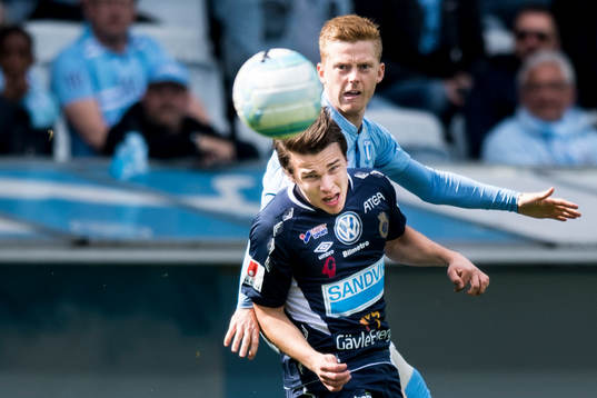 4 Malmö FFs Anders Christiansen och Gefles Simon Skrabb