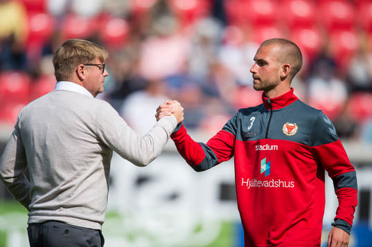 Kalmars tränare Peter Swärdh och Sebastian Starke-Hedlund