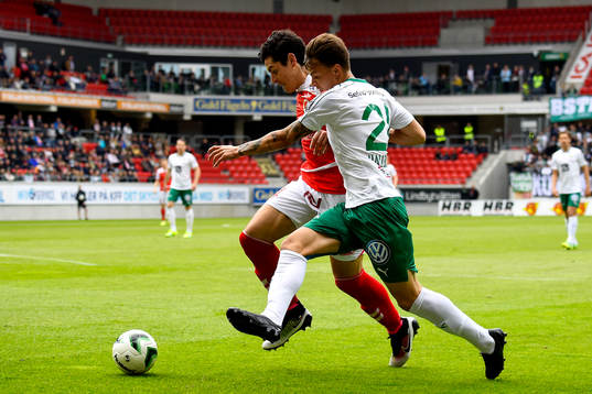 Kalmars Marko Biskupovic och Hammarbys Melker Hallberg