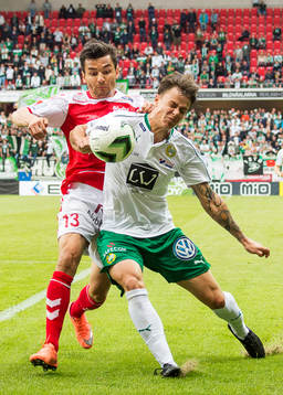 Kalmars Emin Nouri och Hammarbys Melker Hallberg
