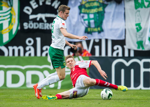 Kalmars David Elm och Hammarbys Richard Magyar