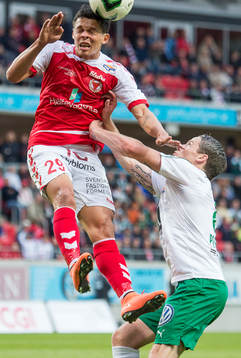 Kalmars Romário Pereira Sipião och Hammarbys Johan Persson