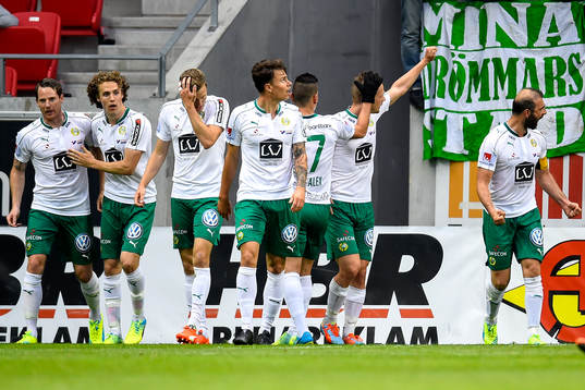 Hammarbys Erik Israelsson jublar