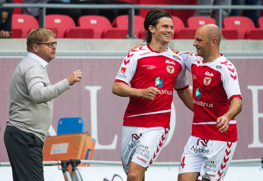 Kalmars Marcus Antonsson och Stefan Larsson samt tränare