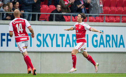 Kalmars Marcus Antonsson och Tobias Eriksson jublar