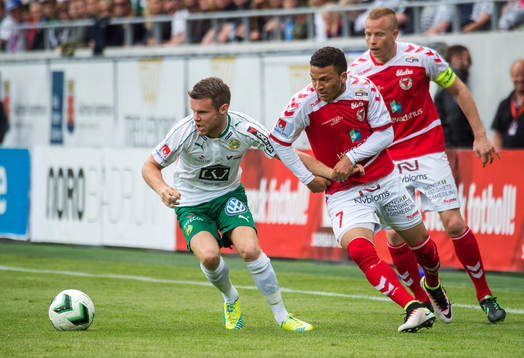 Kalmars Ismael Silva Lima och Hammarbys Måns Söderqvist