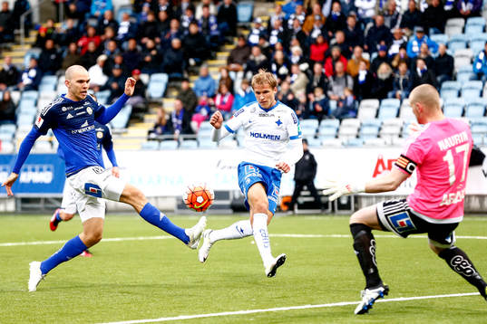 Norrköpings Sebastian Andersson gör 2-0 bakom Sundsvalls