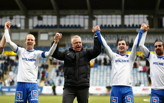 Norrköpings Andreas Johansson, , tränare Jan Andersson,