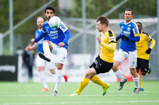 Trelleborgs Noraollah Amiri och Frejs Adam Gradén