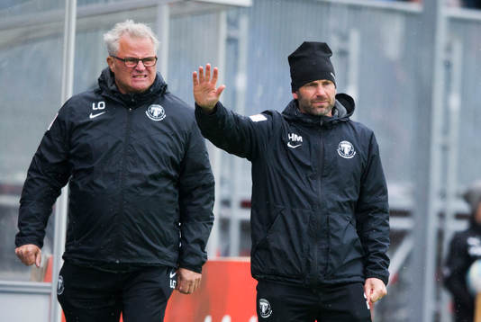 Trelleborgs lagledare Lars Olsson och assisterande tränare