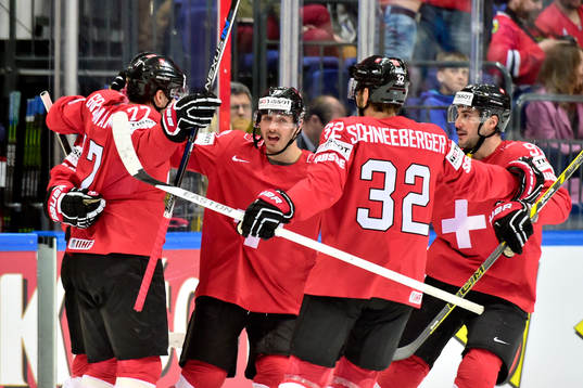 Schweiz Sven Andrighetto jublar