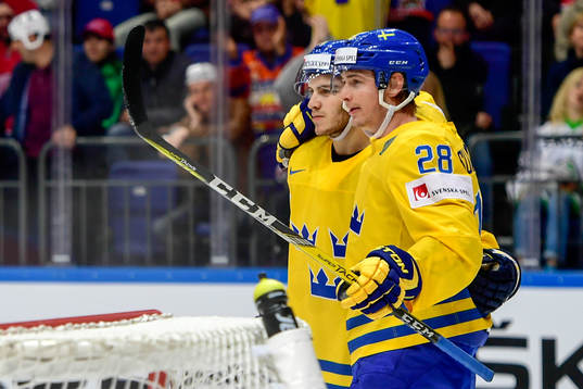 under ishockeymatchen i Ishockey-VM mellan Schweiz och