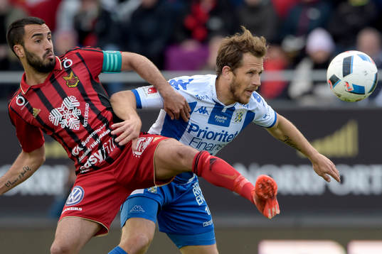 Östersunds Brwa Nouri och IFK Göteborgs Tobias Hysén