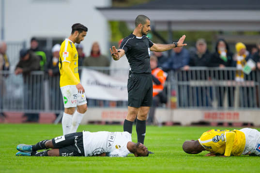 BK Häckens Mohammed Abubakari och Falkenbergs Hakeem Araba