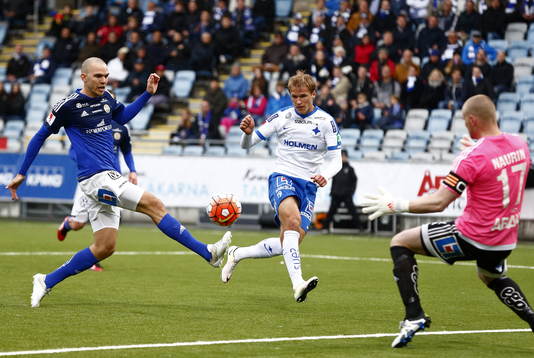 Norrköpings Sebastian Andersson gör mål 2-0