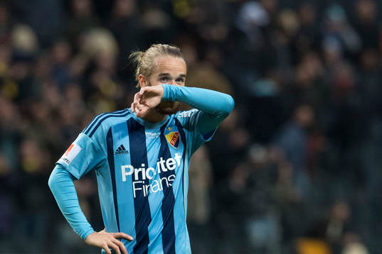 Djurgårdens Daniel Berntsen deppar