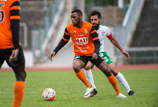 Kristianstads Saikou Jawneh mot Prespa Birliks Firat Sahan