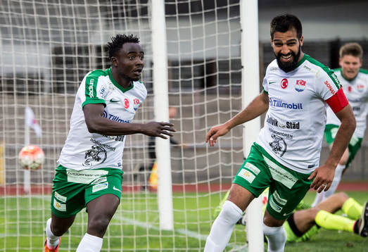 Prespa Birliks Edafe Egbedi och Firat Sahan jublar