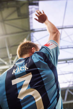 Djurgårdens Elliot Käck lägger en hörna