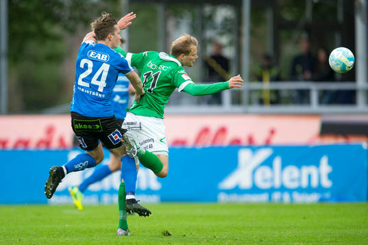 Halmstads Simon Silverholt och Ljungskiles Jakob Olsson