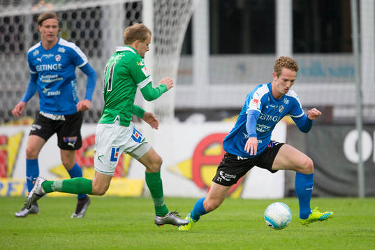 Ljungskiles Jakob Olsson och Halmstads Andreas Bengtsson
