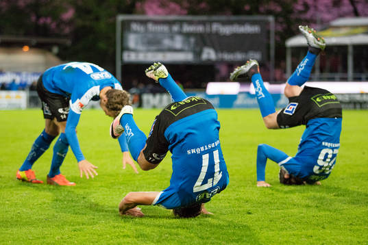 Halmstads Alexander Henningsson och Sead Haksabanovic och