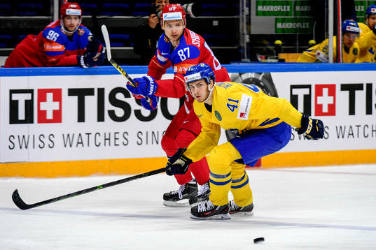 Rysslands Vadim Shipachyov och Sveriges Alexander Wennberg