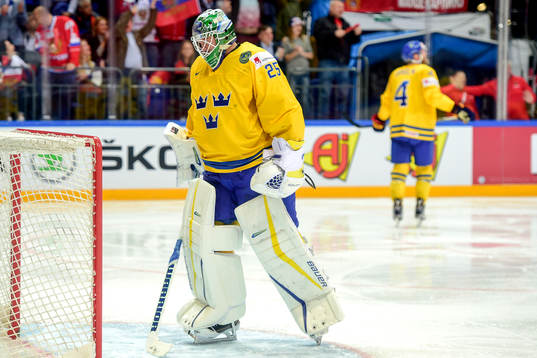 Sveriges målvakt Jacob Markström deppar