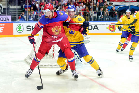 Rysslands Ivan Telegin och Sveriges Mattias Ekholm
