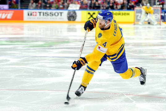 Sveriges Mattias Ekholm gör 4-1