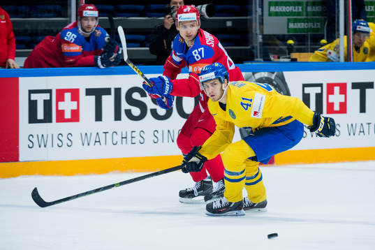 Sveriges Alexander Wennberg och Rysslands Vadim Shipachyov
