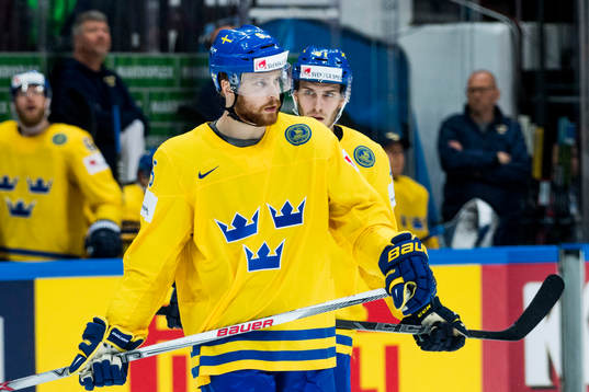 Sveriges Adam Larsson och Alexander Wennberg deppar